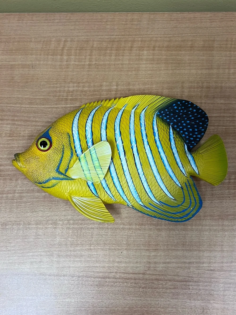 Yellow and Blue Decorative Fish Ornament for Aquarium or Home